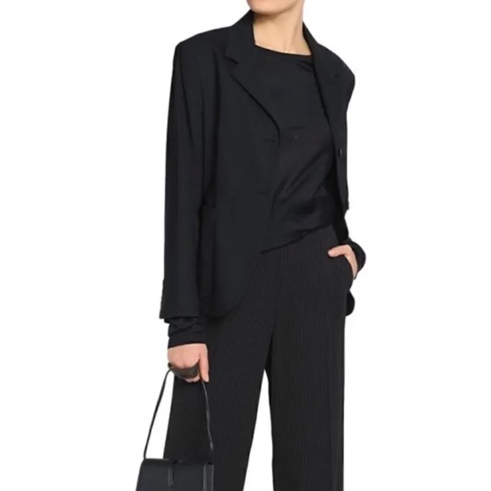 Jil Sander Black Wool Silk Blazer